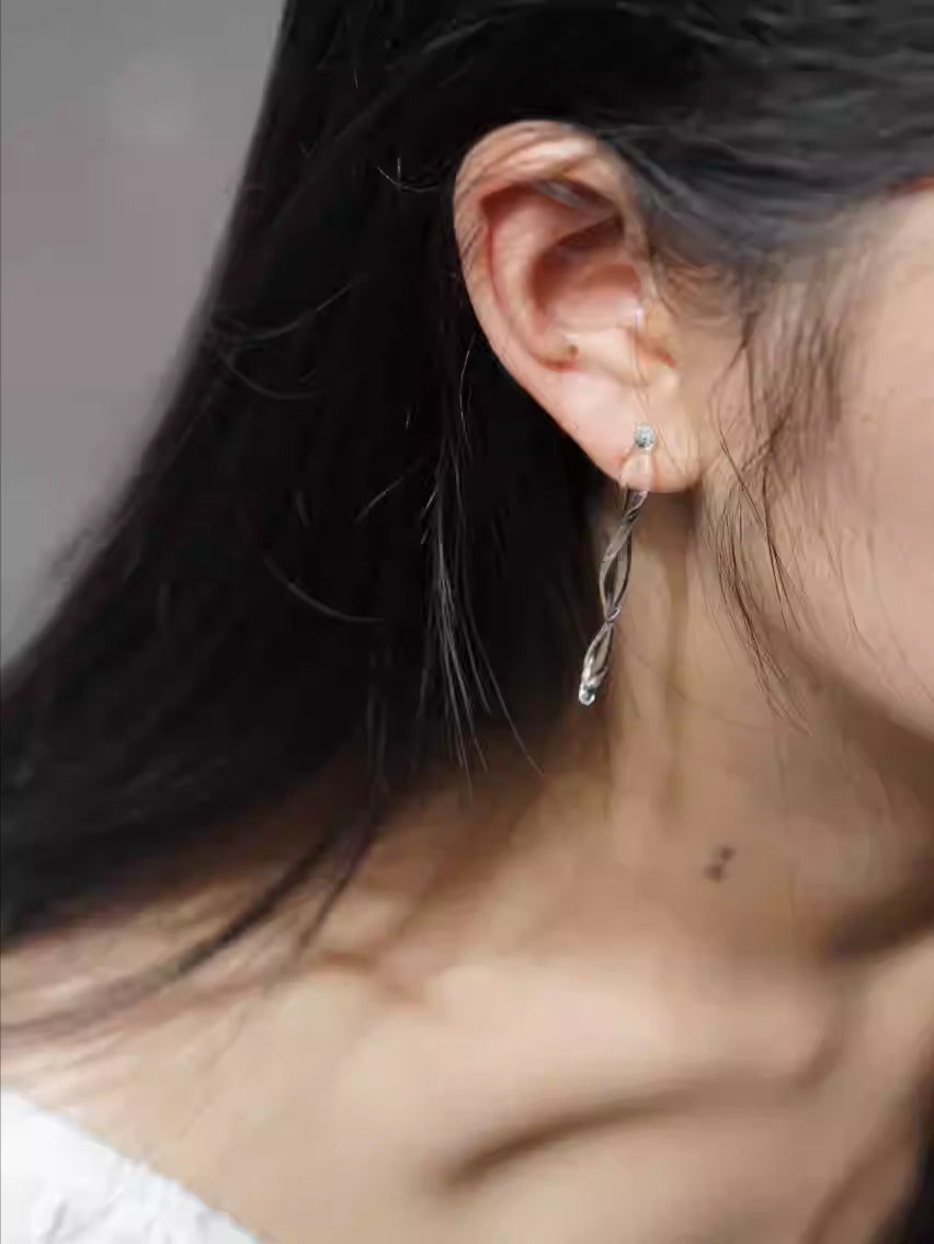 Wave Glass Earrings,Lumivault.