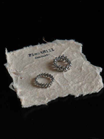 Handmade Titanium Steel Beaded Ring