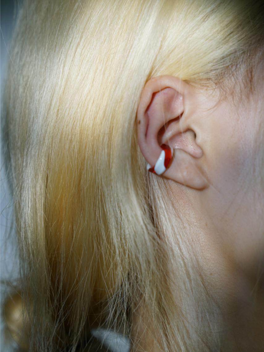 Candy Loop Glass Ear Cuff Ring,Lumivault.