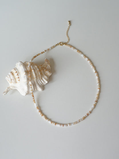 Minimalist Natural Shell Disc Necklace