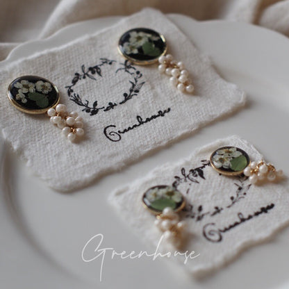 Preserved Bloom Handmade Beaded Earrings