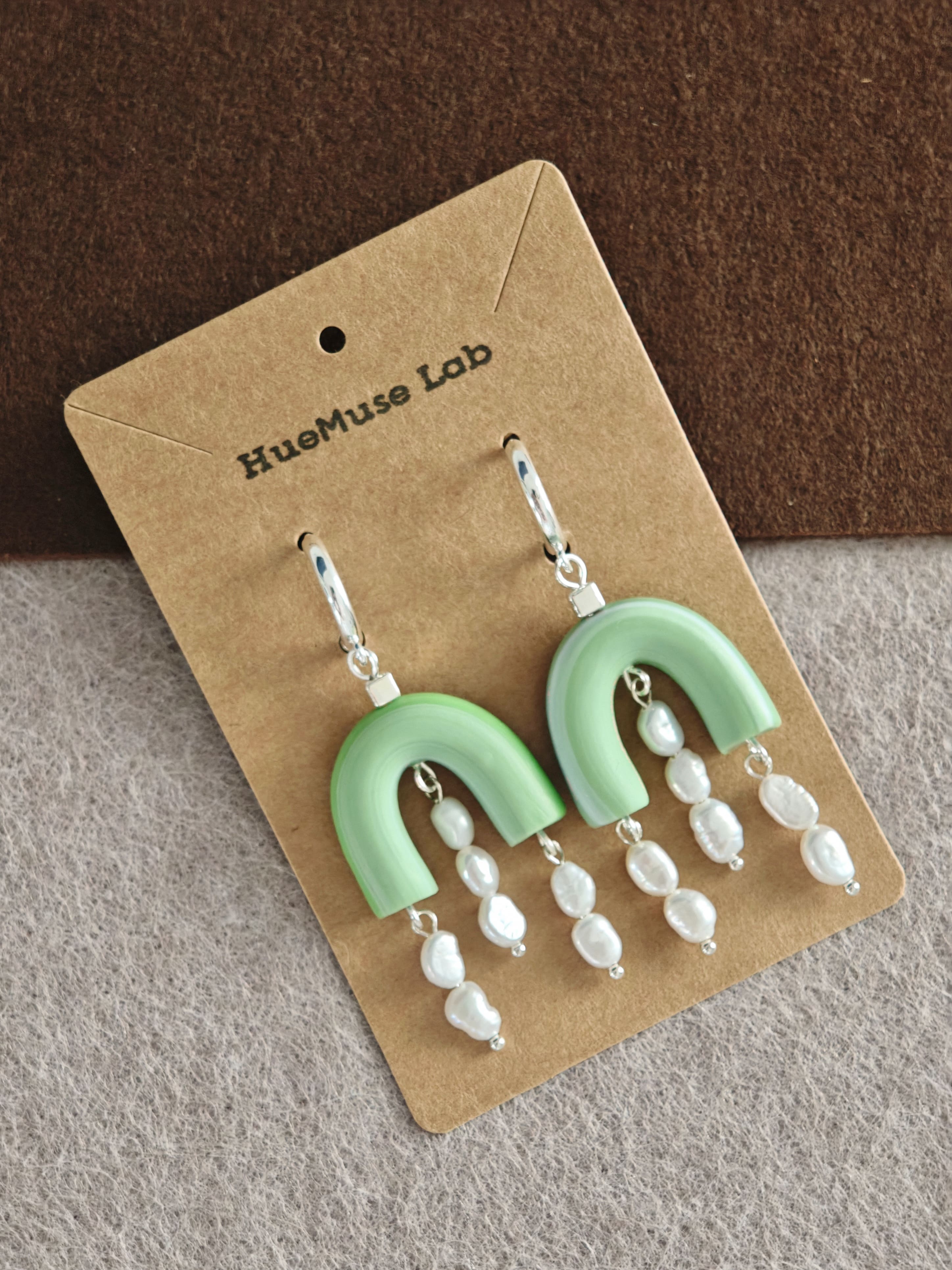 Emerald Arch Earrings,Lumivault.