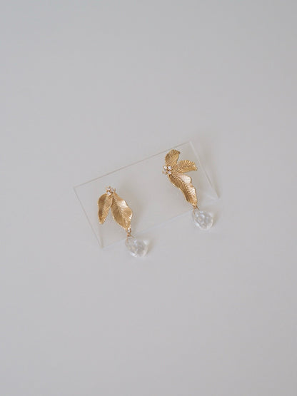 Original Gold Leaf Asymmetric Earrings