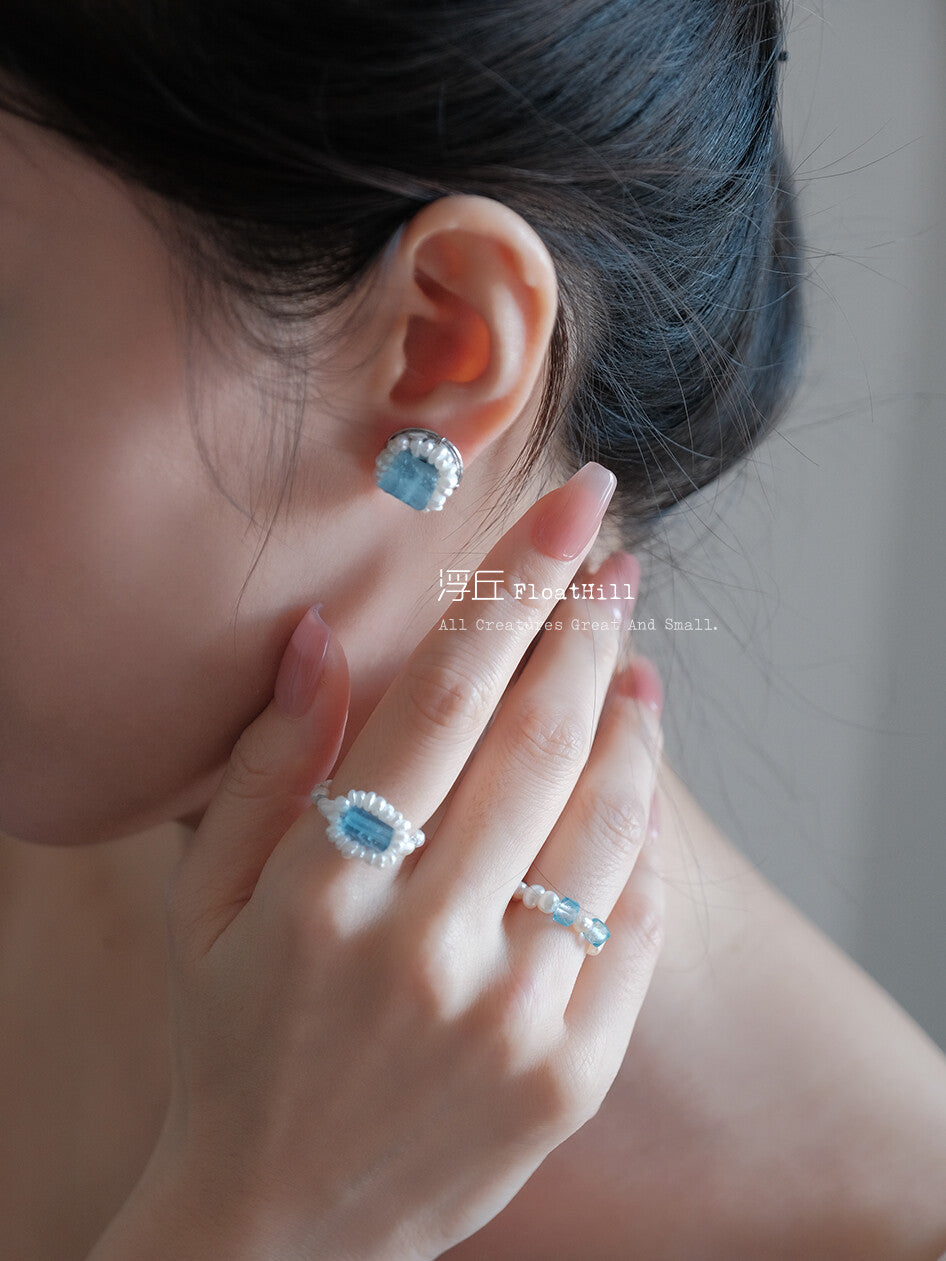 Blue Island Earrings,Lumivault.