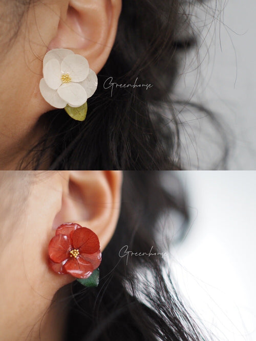 Camellia Flower Earrings,Lumivault.