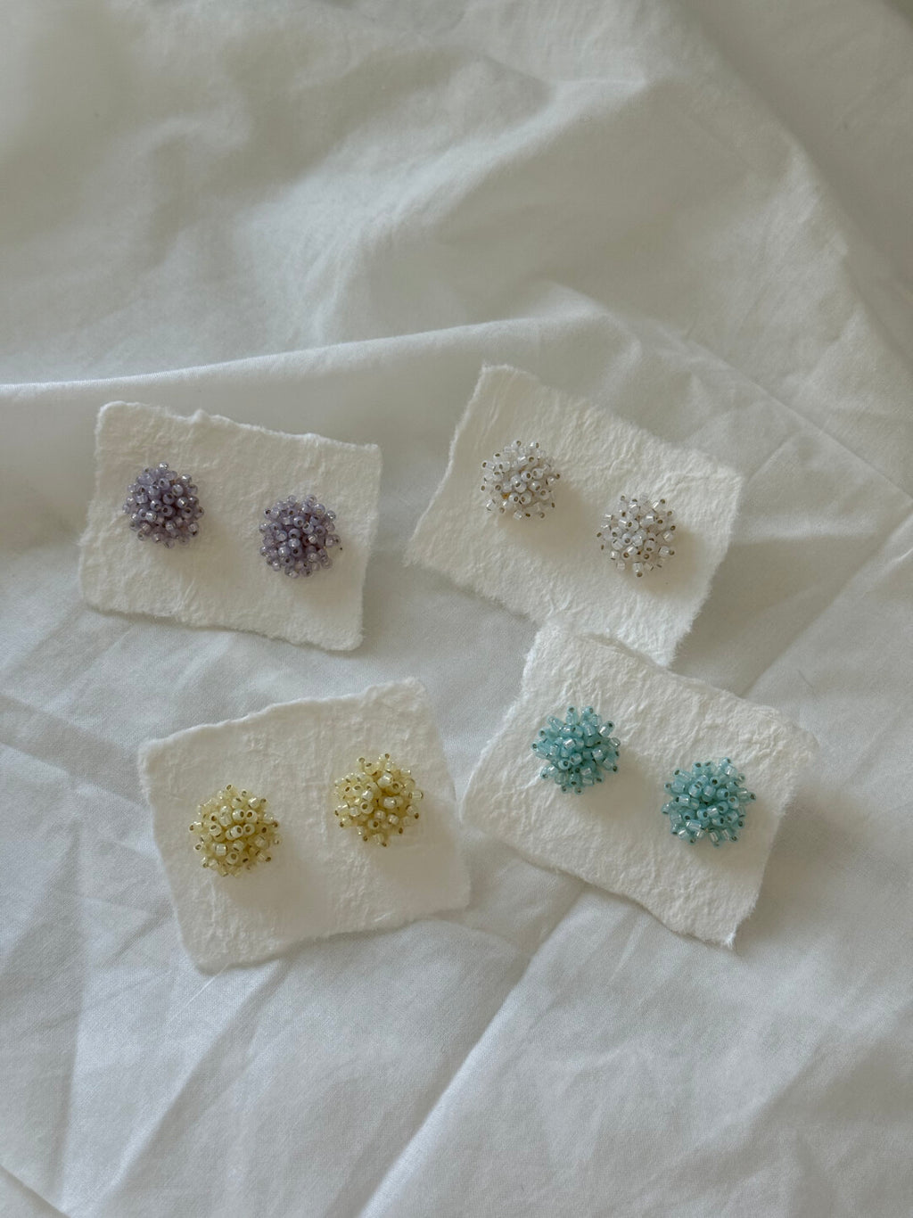 Colorful Flower Beaded Earrings - Lumivault