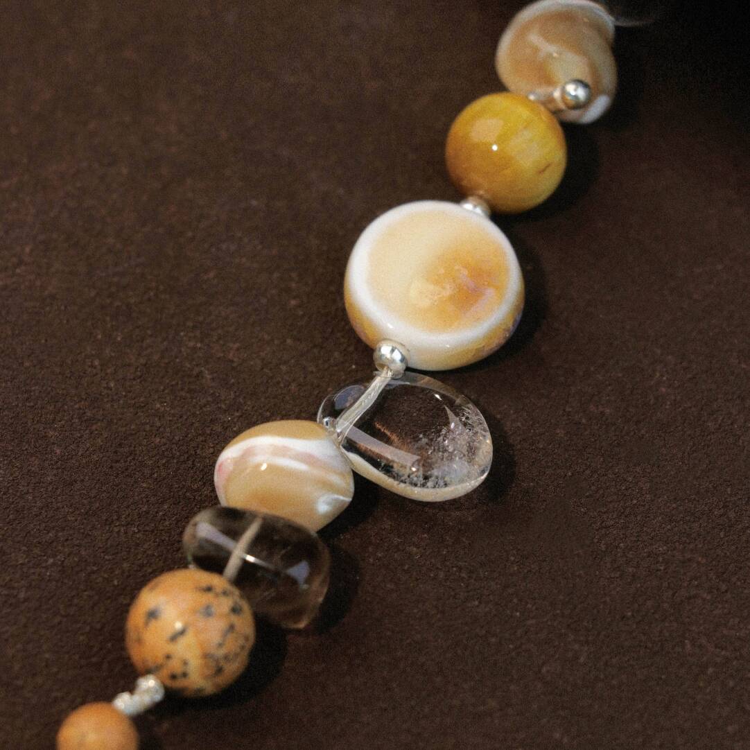 Mocha Beaded Bracelet,Lumivault.