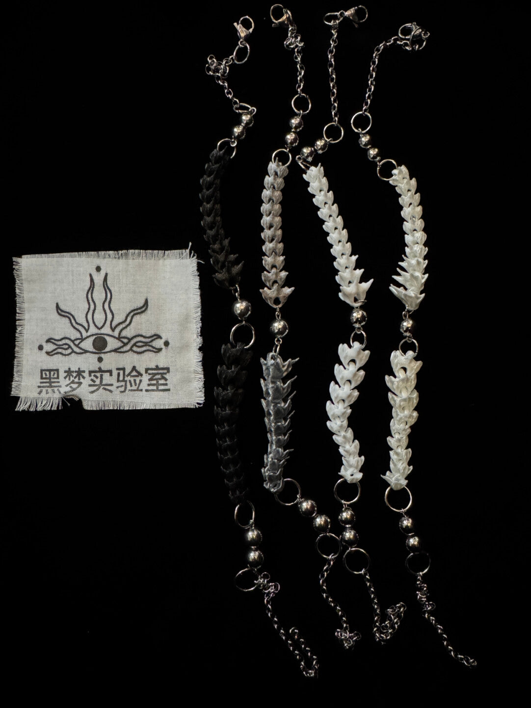 Collar of Vertebrae & Beads Choker,Lumivault.