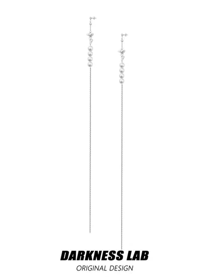 Pebbled Drift Long Earrings