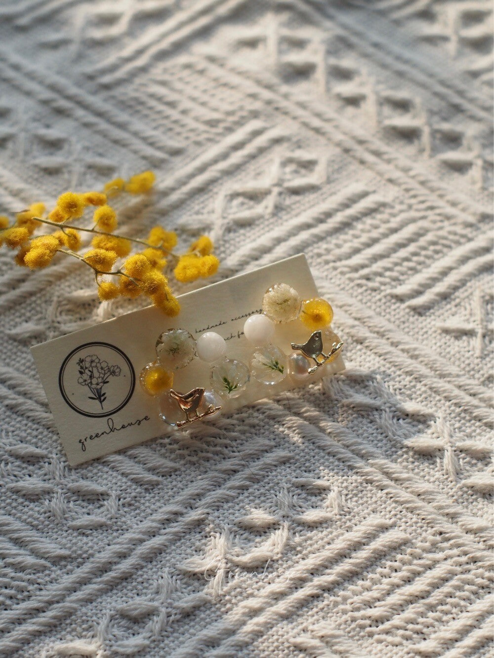 Blooming Circle Resin Earrings