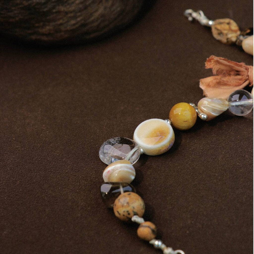 Mocha Beaded Bracelet,Lumivault.