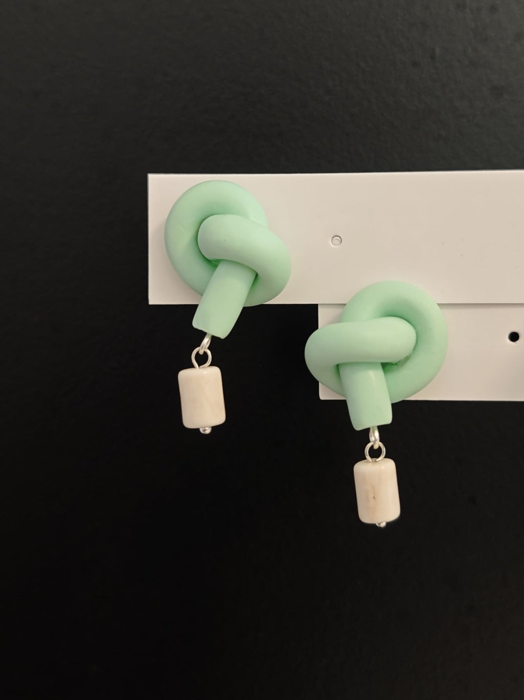 Knot & Stone Earrings,Lumivault.