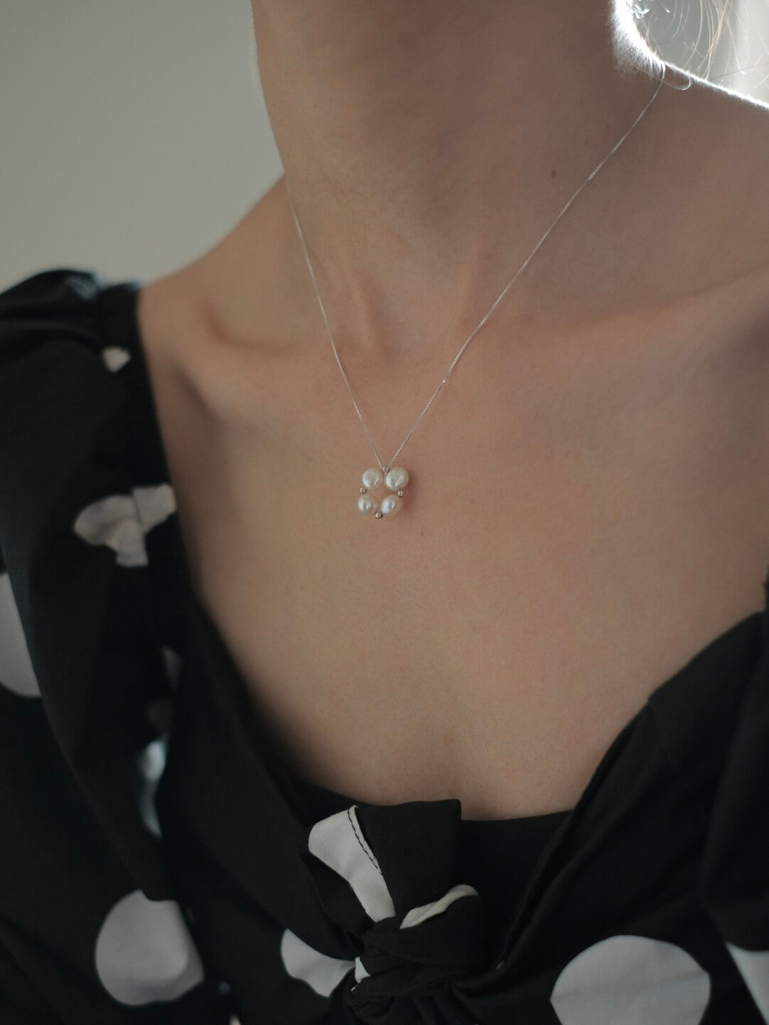 Floating World Removable Pendant Silver Necklace,With Pendant,Lumivault.