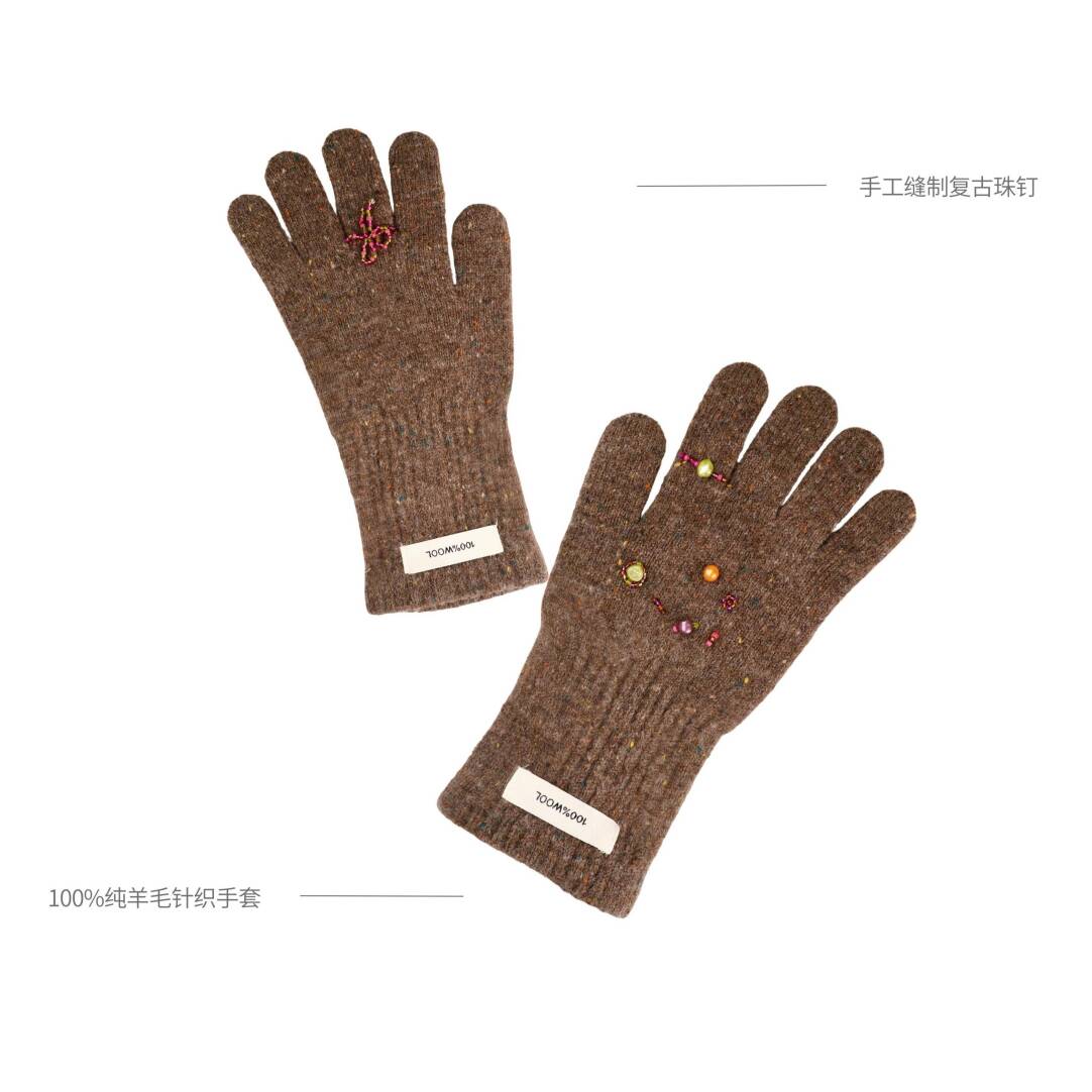 Palm Theater Wool Touchscreen Gloves,Lumivault.