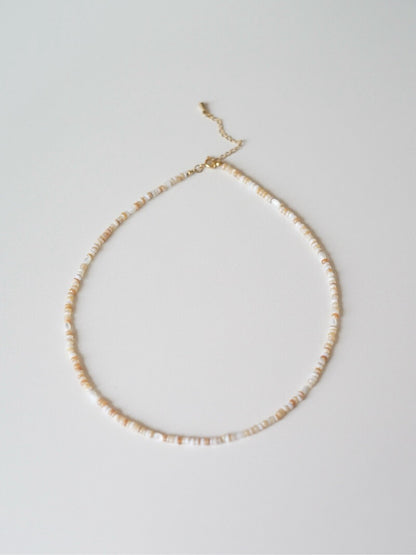 Minimalist Natural Shell Disc Necklace