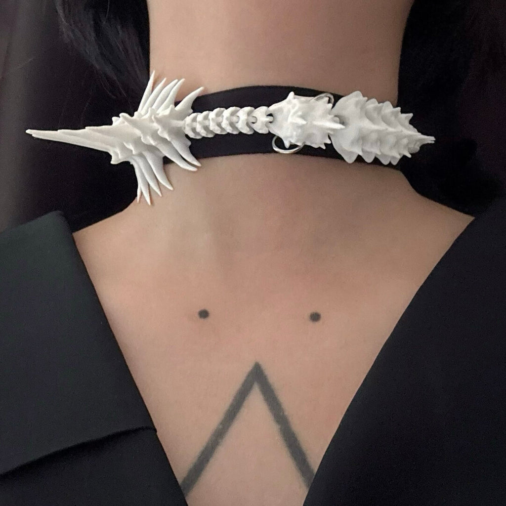 Vertebrae Hand Tie Necklace,Lumivault.