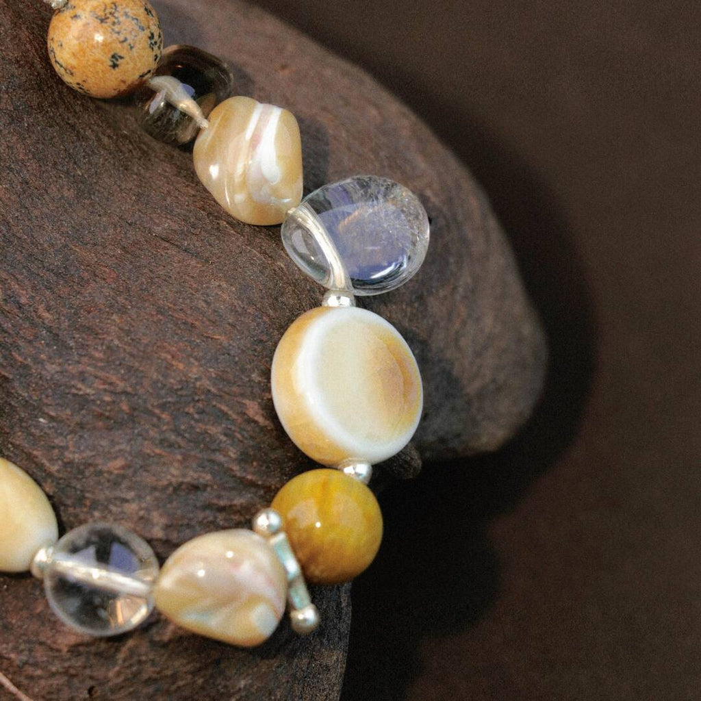 Mocha Beaded Bracelet,Lumivault.