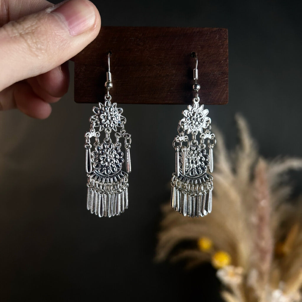 Double Fringe Earrings,Lumivault.