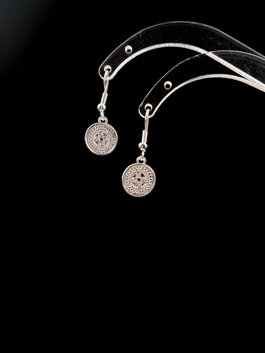 Filigree Disc Earrings,Lumivault.