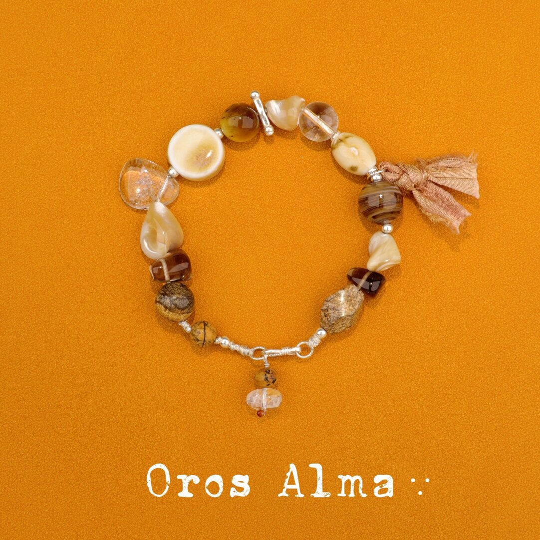 Mocha Beaded Bracelet,Lumivault.