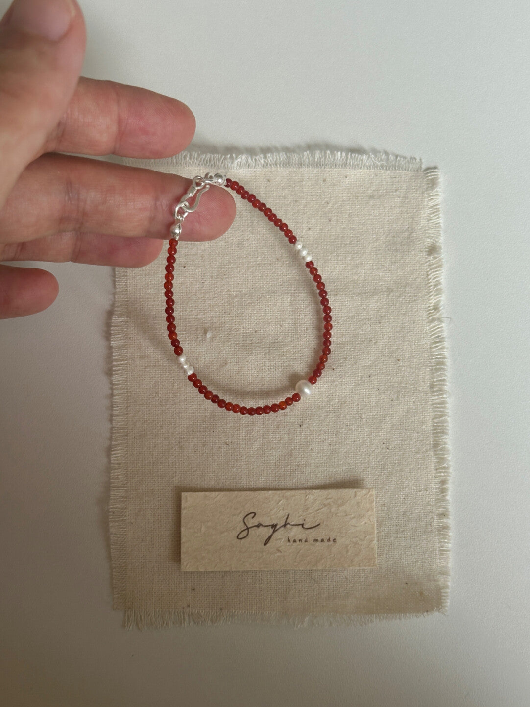 Original Natural Agate Pearl Bracelet,Lumivault.