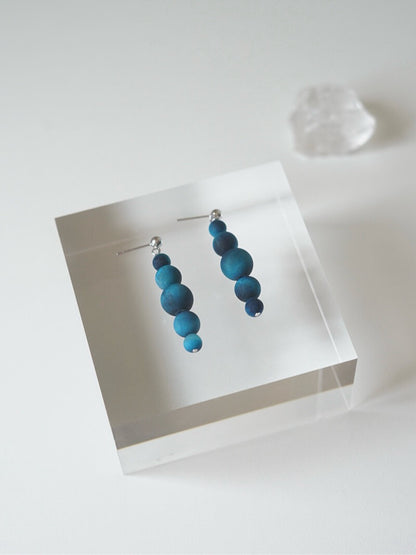 Original Minimalist Blue Tiger's Eye Stone Earrings