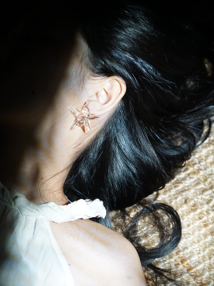 Starfish Glass Earrings,Lumivault.