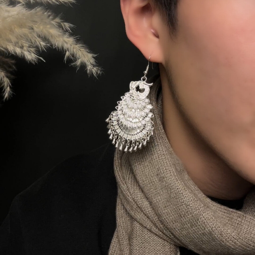 Peacock Fan Earrings,Lumivault.