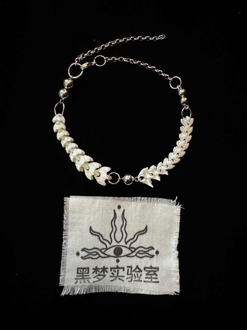 Collar of Vertebrae & Beads Choker,Lumivault.
