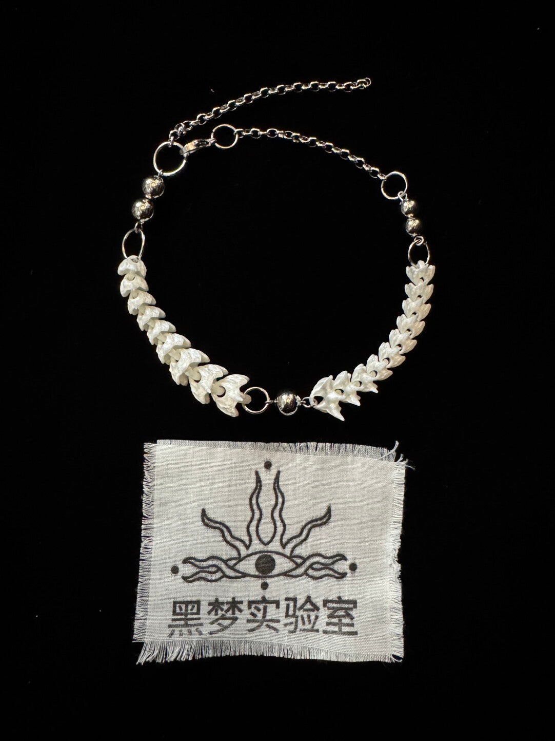 Collar of Vertebrae & Beads Choker,Lumivault.