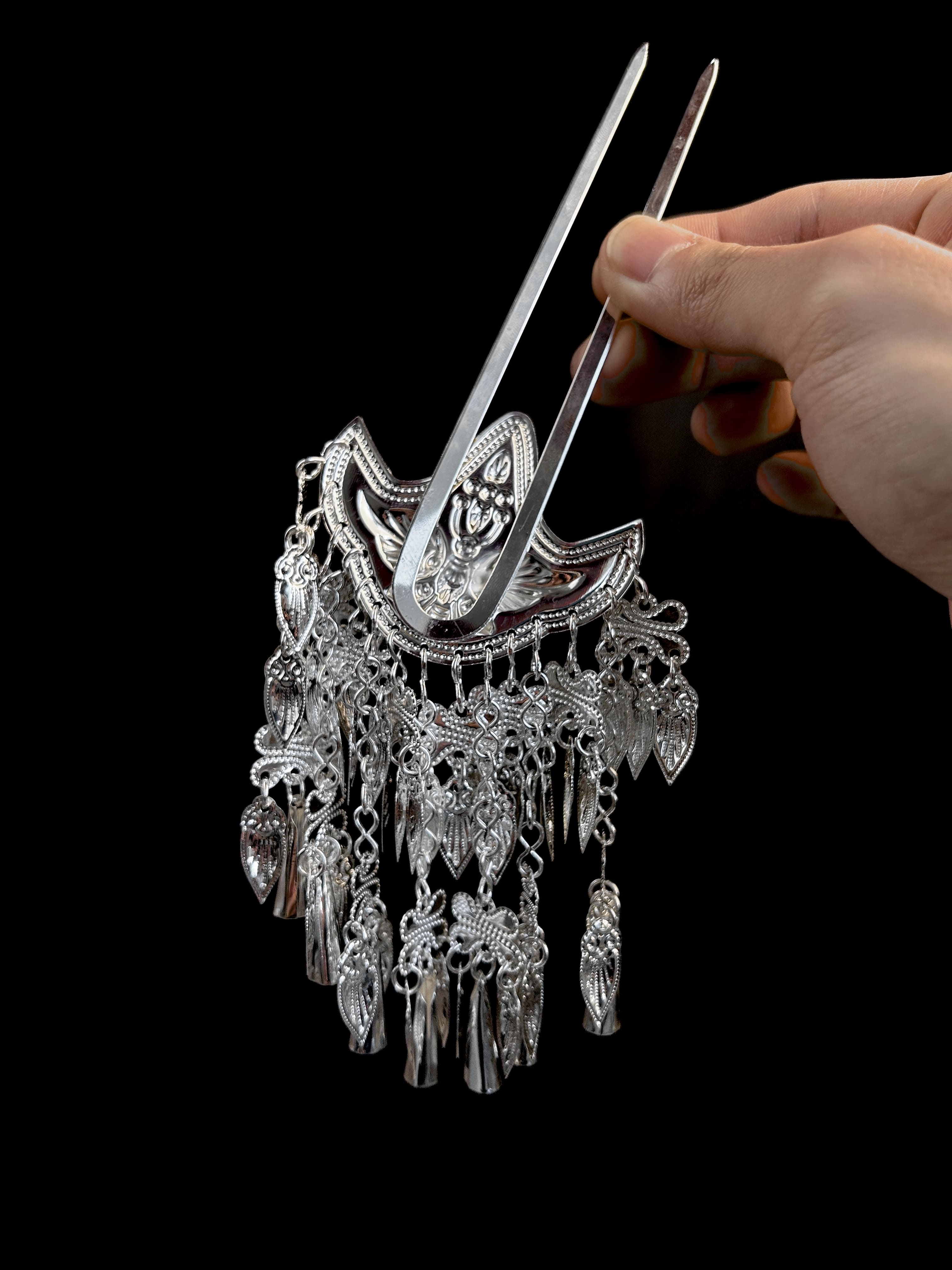 Cocoon & Leaf Hairpin,Lumivault.