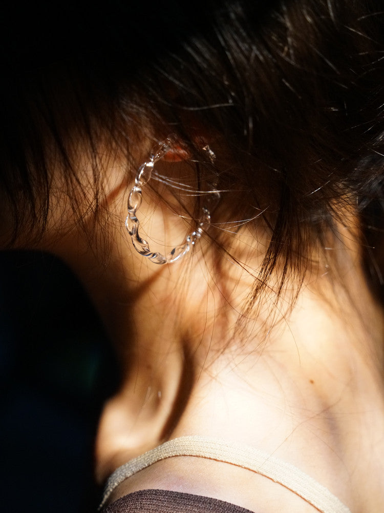 Ripple Glass Earrings,Lumivault.