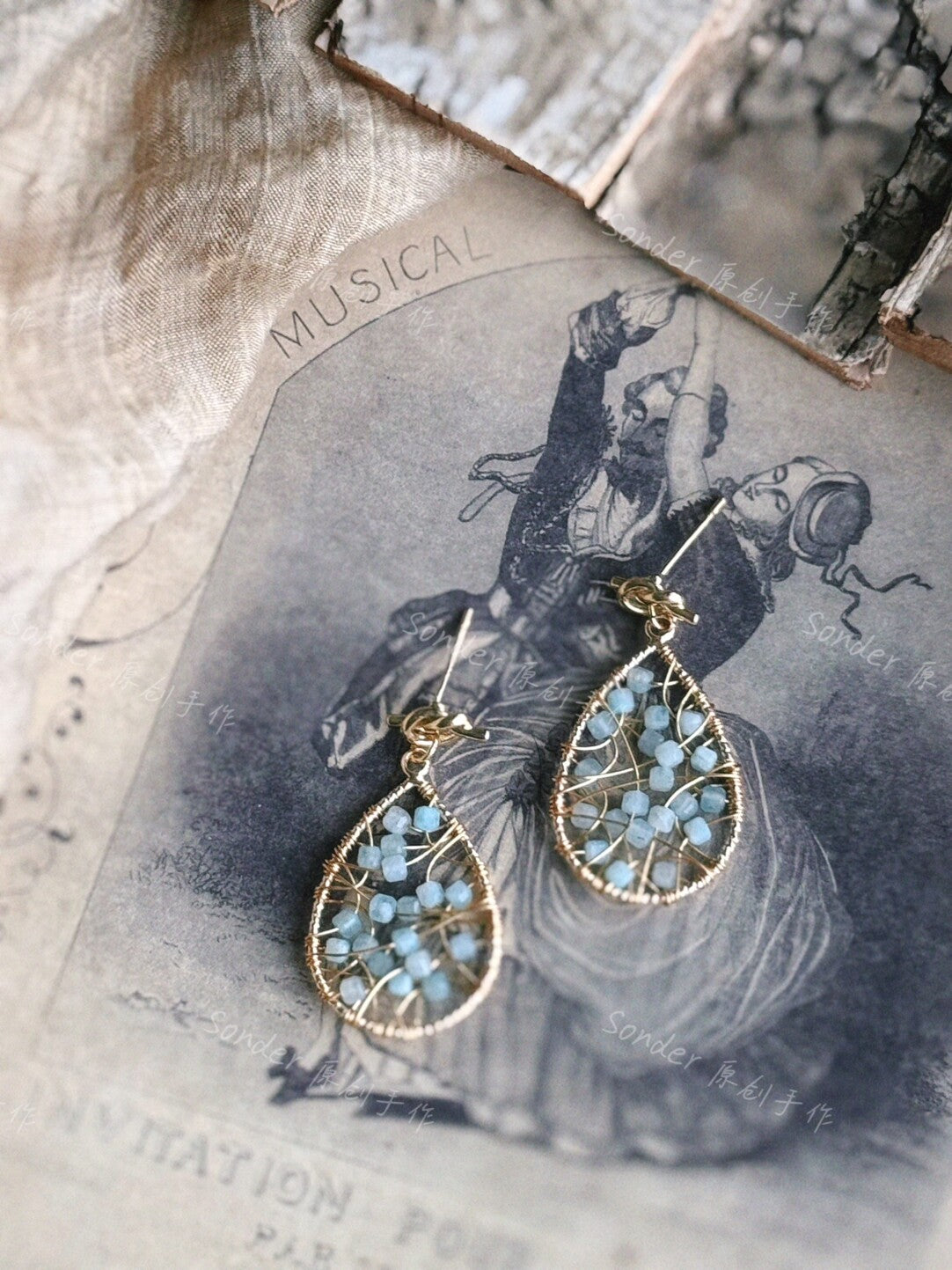 Sky River Earrings,Lumivault.