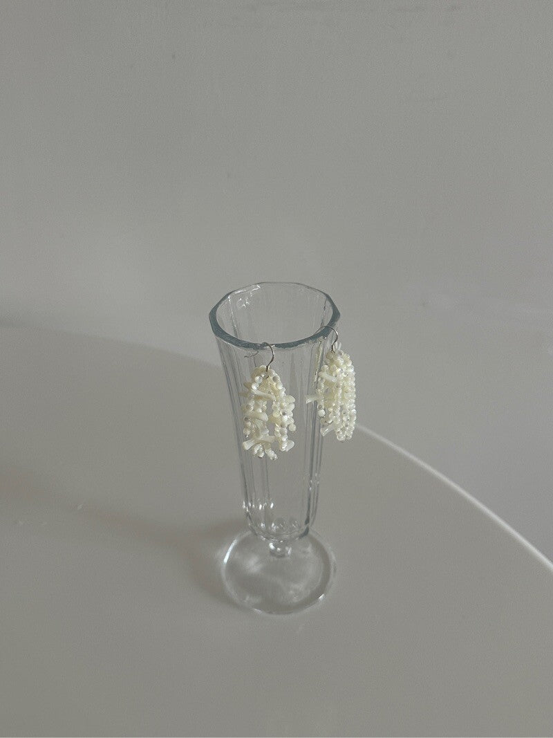 Pendulous Nacre Earrings,Lumivault.