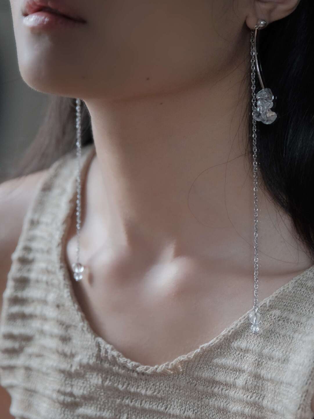 Flowing Firefly Crystal Earrings