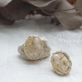 Vintage Petal Frame Resin Earrings,Lumivault.