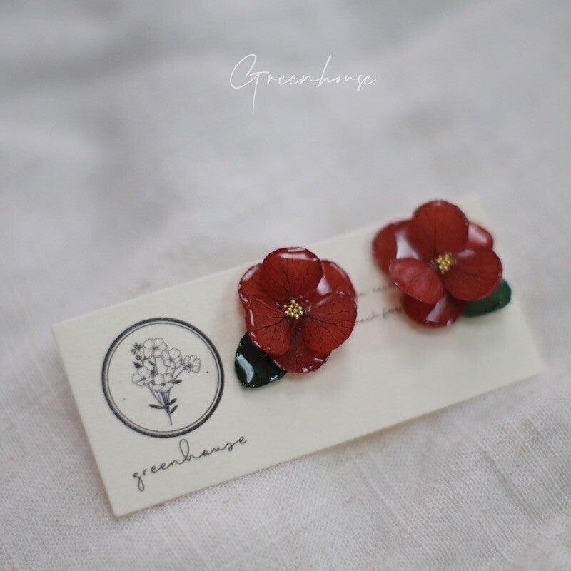Camellia Flower Earrings,Lumivault.