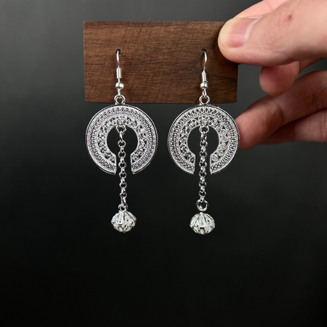 Exquisite Disc Pendant Earrings,Lumivault.