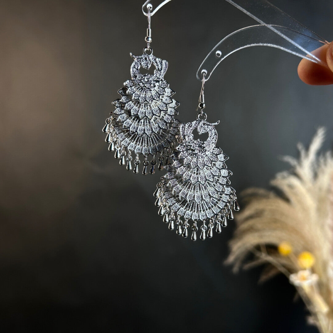 Peacock Fan Earrings