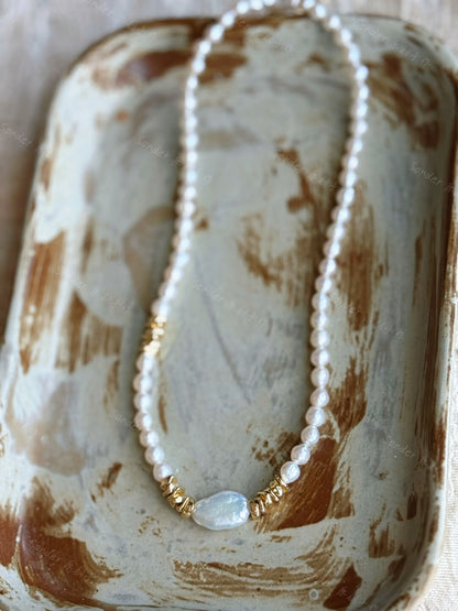 Original Handmade Colorful Baroque Pearl Necklace