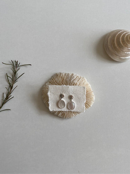 Minimalist Silver Shell Earrings