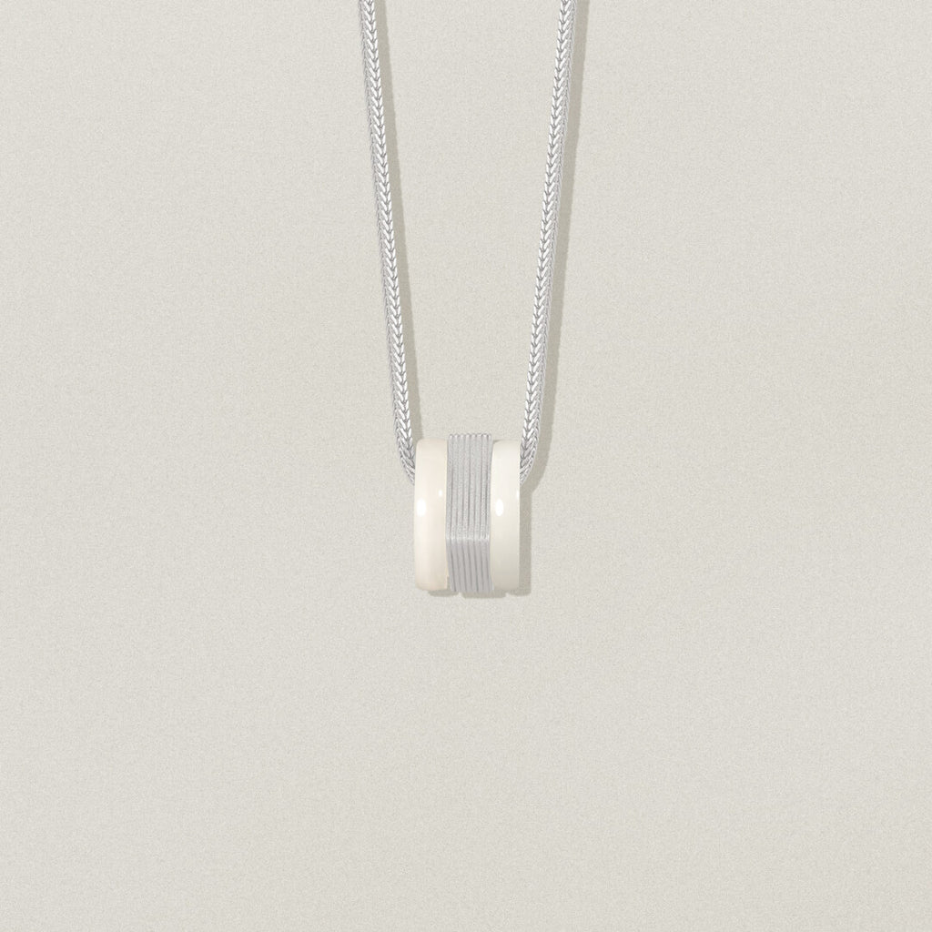 White Jade Square Necklace,Lumivault.