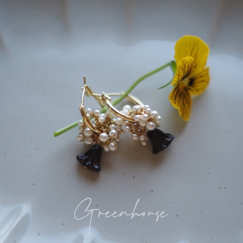 Night Bloom Beaded Earrings,Lumivault.