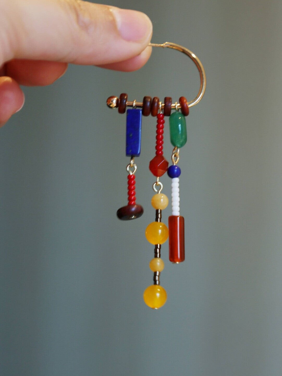 Chinoiserie Qingchuan Pavilion Tassel Earrings,Lumivault.