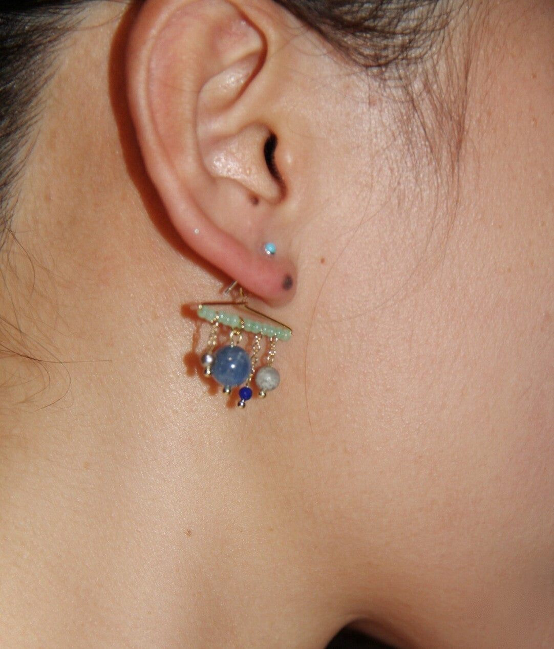 Chinoiserie Light Rain Tassel Earrings,Lumivault.