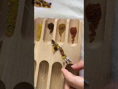 Van Gogh's Sunflowers MIYUKI Beaded Earrings